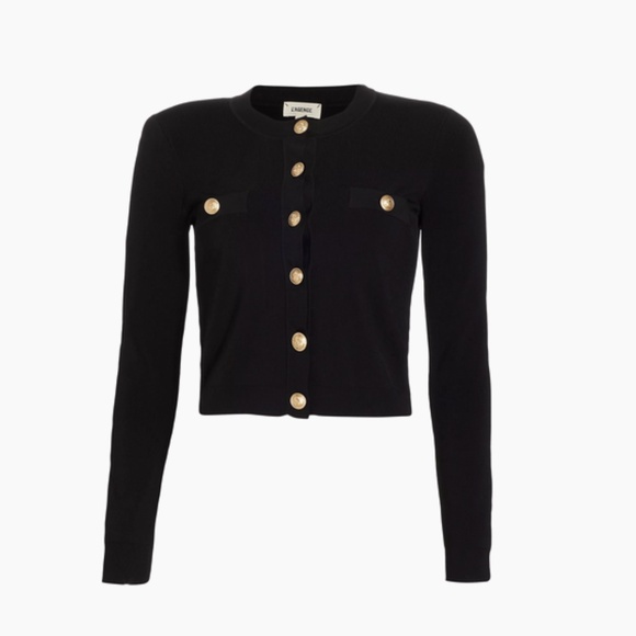 L'AGENCE Toulouse Cardigan  black - Picture 2 of 9